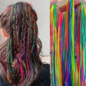 Children's hair braiding colored rope